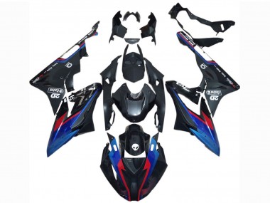 2017-2018 BMW S1000RR Motorcycle Fairings - Blue Red Glossy Black Castrol UK