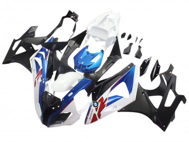 2009-2014 BMW S1000RR Motorcycle Fairings - White Blue Matte Black UK