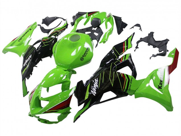 2023-2025 Kawasaki ZX6R Motorcycle Fairings - Green Black UK