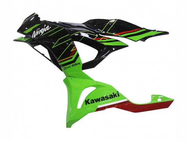 2023-2025 Kawasaki ZX6R Motorcycle Fairings - Green Black UK