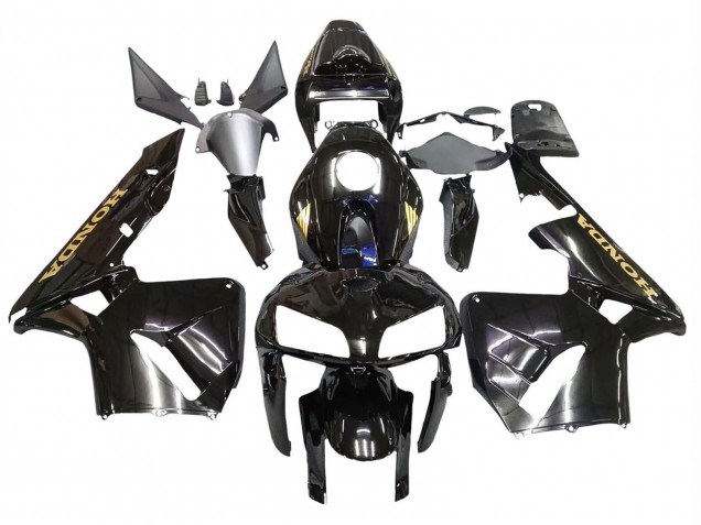 2005-2006 Honda CBR600RR Motorcycle Fairings - Black with Gold Logo UK
