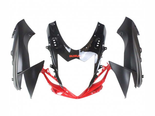 2011-2024 Suzuki GSXR 600 / GSXR 750 Motorcycle Fairings - Black Grey Red Line UK