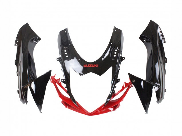 2011-2024 Suzuki GSXR 600 / GSXR 750 Motorcycle Fairing Kits - Red Glossy Black UK