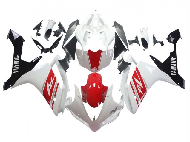 2007-2008 Yamaha YZF 1000 R1 Motorcycle Fairing - White Red Black UK