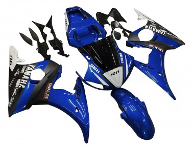 2006-2009 Yamaha YZF R6S Motorcycle Fairings - Blue White Glossy Black Yamalube UK