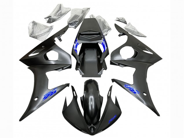 2006-2009 Yamaha YZF R6S Motorcycle Fairings - Matte Black Blue UK
