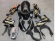 2021-2025 Kawasaki ZX10R Motorcycle Fairings - Glossy Black Gold Elf Snow UK
