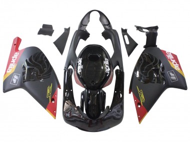2000-2005 Aprilia RS125 Motorcycle Fairings - Black Red Yellow UK