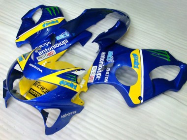 1999-2000 Honda CBR600 F4 Motorcycle Fairings - Blue Yellow Green Monster UK