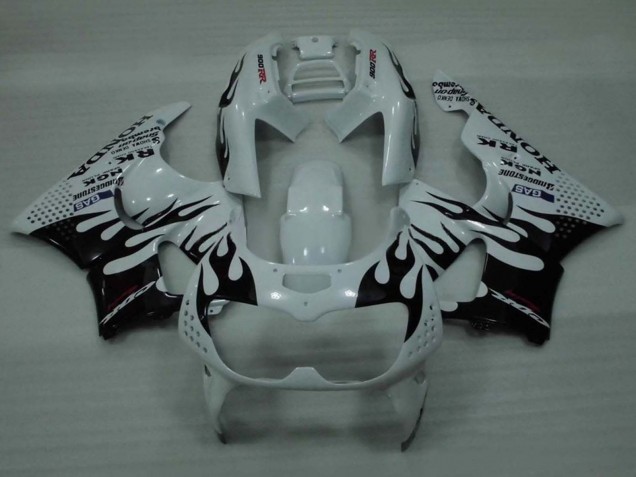1994-1995 Honda CBR900RR 893 Motorcycle Fairings - White Glossy Black Flame UK