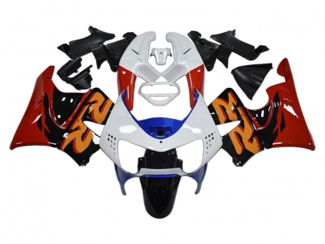 1998-1999 Honda CBR900RR 919 Motorcycle Fairings - White Red Blue Glossy Black UK