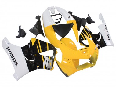 1998-1999 Honda CBR900RR 919 Motorcycle Fairings - White Yellow Glossy Black UK
