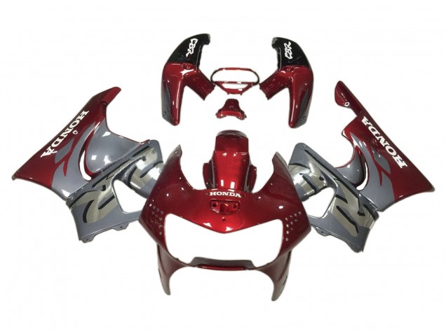 1998-1999 Honda CBR900RR 919 Motorcycle Fairings - Dark Red Grey UK