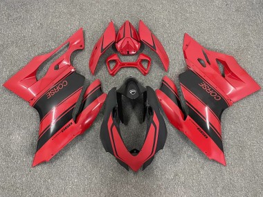2003-2004 Ducati 999 Motorcycle Fairings - Red Glossy Black Corse UK
