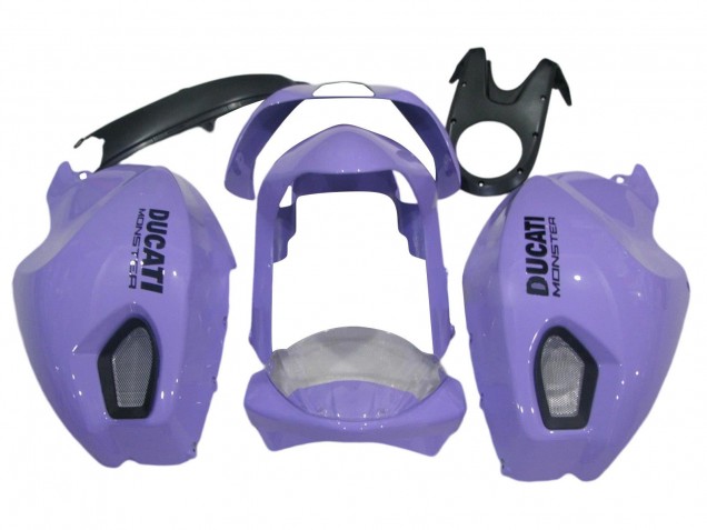 2008-2012 Ducati Monster 696 796 1100 1100S Motorcycle Fairings - Light Purple Monster UK