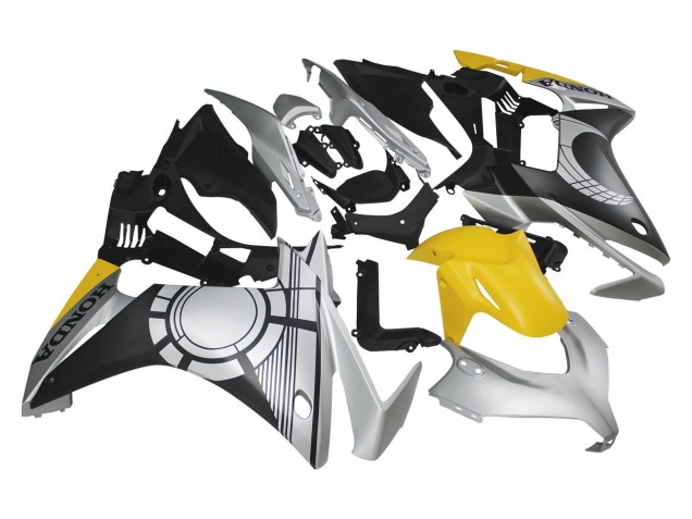 2013-2015 Honda CBR500R Motorcycle Fairings - Silver Yellow Matte Black UK
