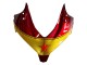 2013-2015 Honda CBR500R Motorcycle Fairings - Red Blue Yellow Star UK