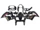 1998-2001 Honda VFR 800 Motorcycle Fairings - Glossy Black Red Decal UK