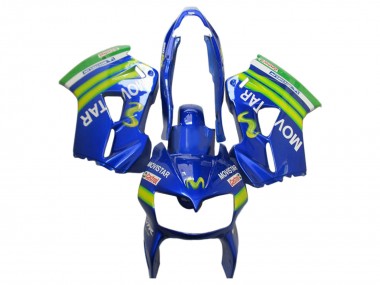 2002-2013 Honda VFR 800 Motorcycle Fairings - Blue Green White MoviStar Castrol UK