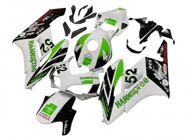 2004-2005 Honda CBR1000RR Motorcycle Fairings - White Green Glossy Black Hannspree 52 UK