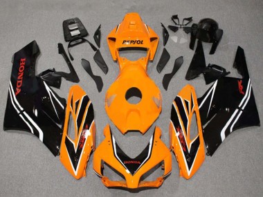 2004-2005 Honda CBR1000RR Motorcycle Fairings - Orange White Glossy Black Stripe UK