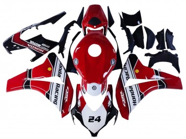 2008-2011 Honda CBR1000RR Motorcycle Fairings - White Red Glossy Black Racing 24 UK