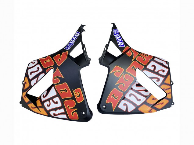 2003-2004 Honda CBR600RR Motorcycle Fairings - Matte Black Orange Repsol Rossi 46 UK