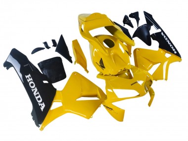 2003-2004 Honda CBR600RR Motorcycle Fairings - Yellow Glossy Black UK