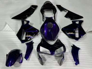 2003-2004 Honda CBR600RR Motorcycle Fairings - Dark Blue Glossy Black UK