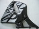 2005-2006 Honda CBR600RR Motorcycle Fairings - Glossy Black Grey Flame UK