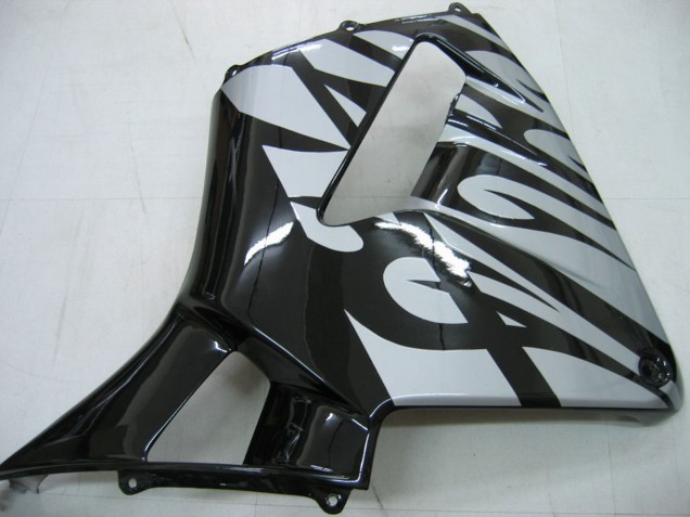 2005-2006 Honda CBR600RR Motorcycle Fairings - Glossy Black Grey Flame UK