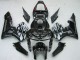 2005-2006 Honda CBR600RR Motorcycle Fairings - Glossy Black Grey Flame UK
