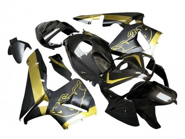 2005-2006 Honda CBR600RR Motorcycle Fairings - Black Gold Carbon Fiber UK