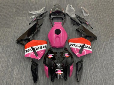 2005-2006 Honda CBR600RR Motorcycle Fairings - Pink Red Black Repsol UK