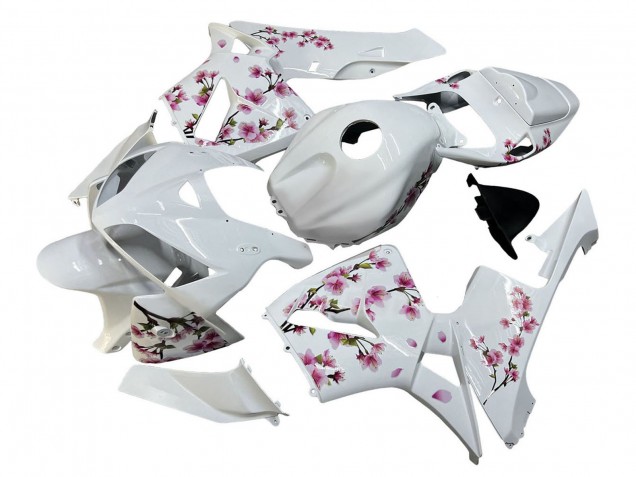 2005-2006 Honda CBR600RR Motorcycle Fairings - White with Cherry Blossom UK