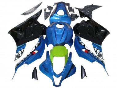 2009-2012 Honda CBR600RR Motorcycle Fairings - Blue Green Glossy Black Shark UK