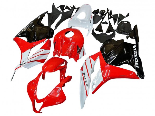 2009-2012 Honda CBR600RR Motorcycle Fairing - White Red Glossy Black UK