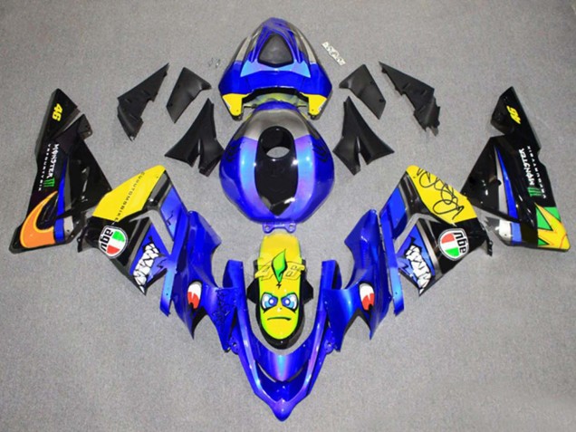 2004-2005 Kawasaki ZX10R Motorcycle Fairing - Green Black Ninja UK