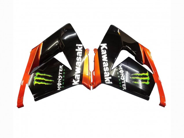 2004-2005 Kawasaki ZX10R Motorcycle Fairings - Burnt Orange Black Monster Elf UK