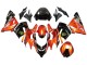 2004-2005 Kawasaki ZX10R Motorcycle Fairings - Burnt Orange Black Monster Elf UK
