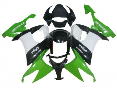 2006-2007 Kawasaki ZX10R Motorcycle Fairing - Green White Black UK