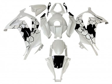 2008-2010 Kawasaki ZX10R Motorcycle Fairings - White Black UK