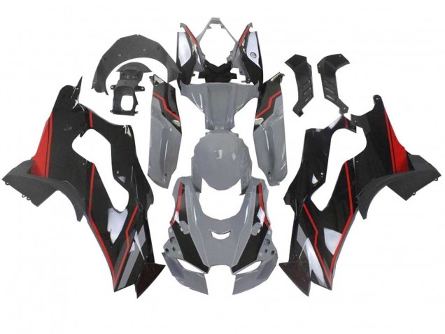 2021-2025 Kawasaki ZX10R Motorcycle Fairings - Grey Black Red UK
