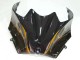 2006-2011 Kawasaki ZX14R ZZR1400 Motorcycle Fairings - Glossy Black Gold Flame UK