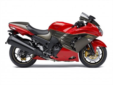 2012-2024 Kawasaki ZX14R ZZR1400 Motorcycle Fairings - Red Matte Black Gold Ninja UK