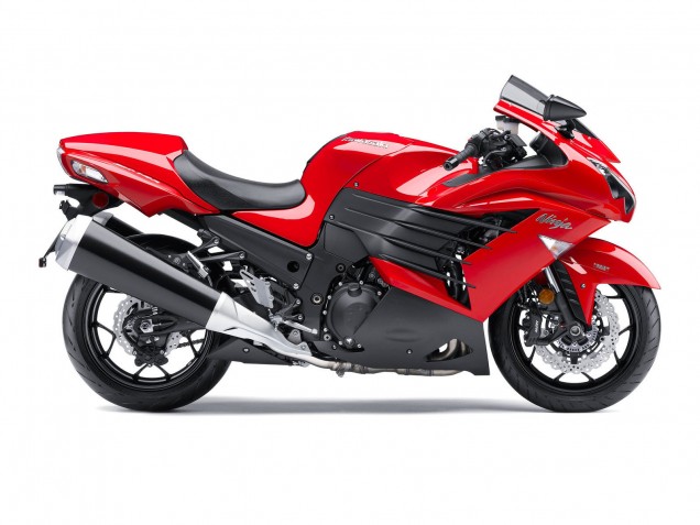 2012-2024 Kawasaki ZX14R ZZR1400 Motorcycle Fairing - Red Matte Black UK