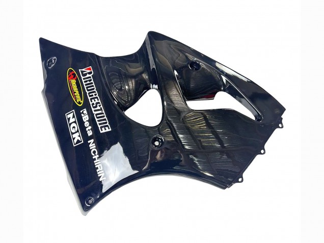1998-1999 Kawasaki ZX6R Motorcycle Fairings - Glossy Black Yellow Elf Bridgestone UK