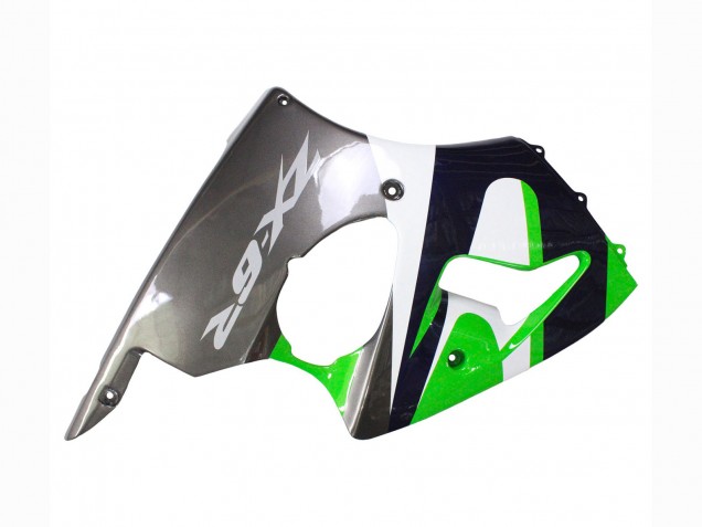 1998-1999 Kawasaki ZX6R Motorcycle Fairings - Green White Dark Blue Silver UK