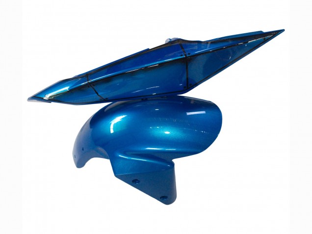 2003-2004 Kawasaki ZX6R Motorcycle Fairings - Blue White Red Shark UK
