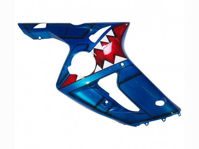 2003-2004 Kawasaki ZX6R Motorcycle Fairings - Blue White Red Shark UK